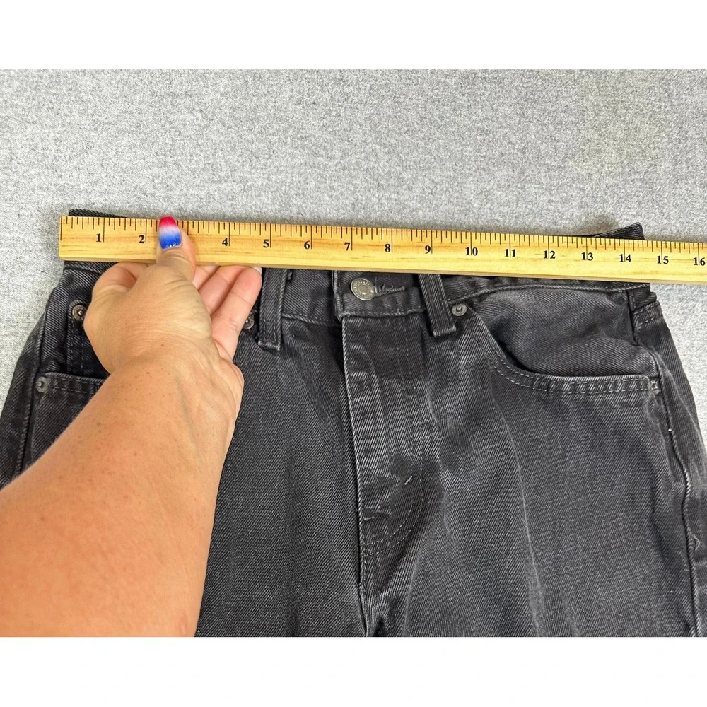 Levis 505 Jeans Mens 31x32 Black Straight Leg Denim